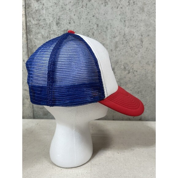 Pabst Blue Ribbon Beer Trucker Hat Mesh PBR Cap Red White Blue - Picture 4 of 6